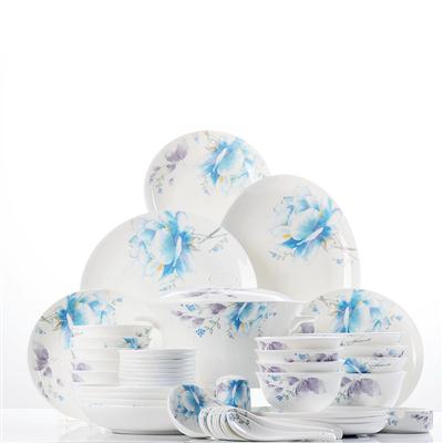 www.大逼色..com48头聆听花开骨瓷礼品餐具套装